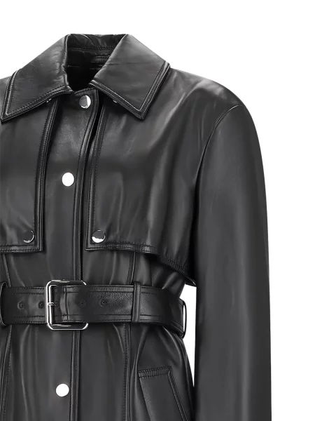 Trenci Max Mara din piele negru
