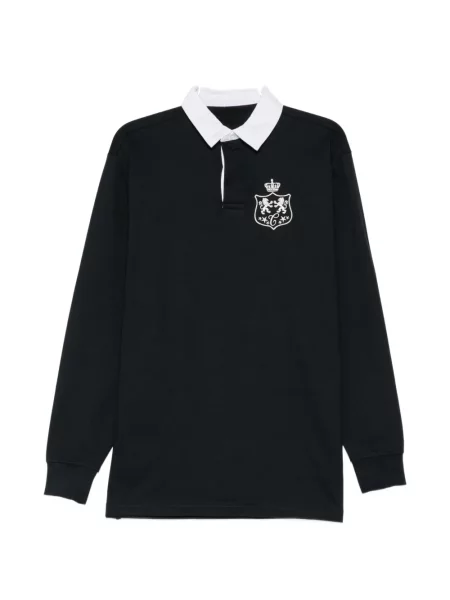 Tricou polo Cavendish cu broderie albastru