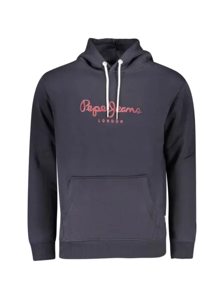 Hanorac cu glugă Pepe Jeans cu imagine albastru