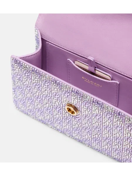Top Bvlgari din piele violet