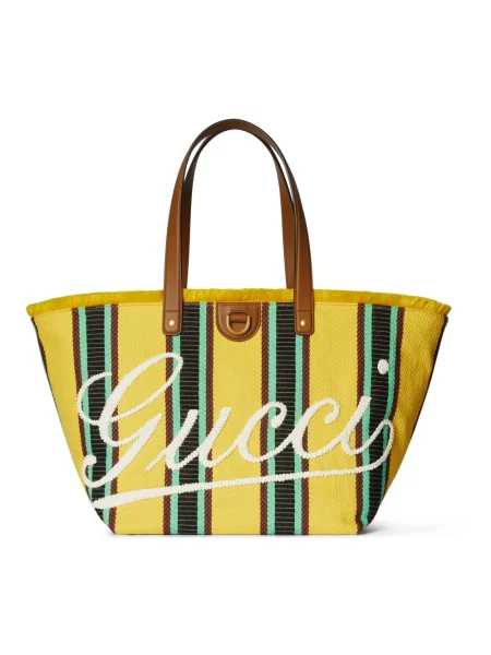 Torebka Gucci płócienna żółta