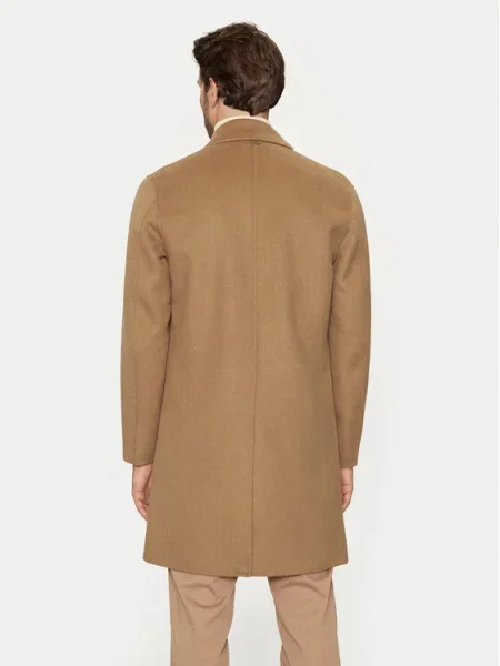 Guess Вълнено палто бежов