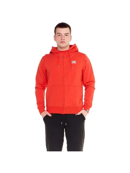 Mikina na zips Leone 1947 s autogramom červená