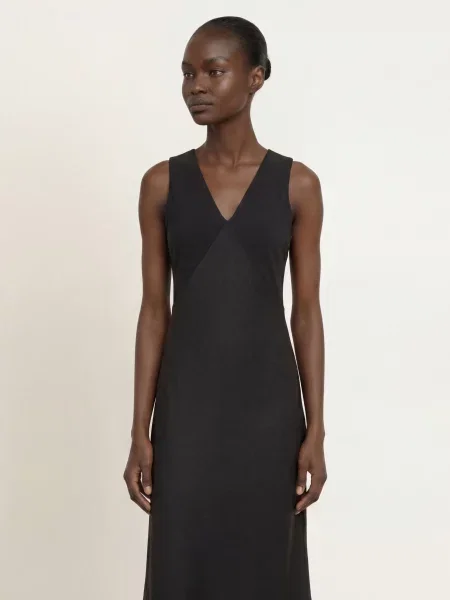 Calvin Klein Šaty Z Kombinace Materiálů černá