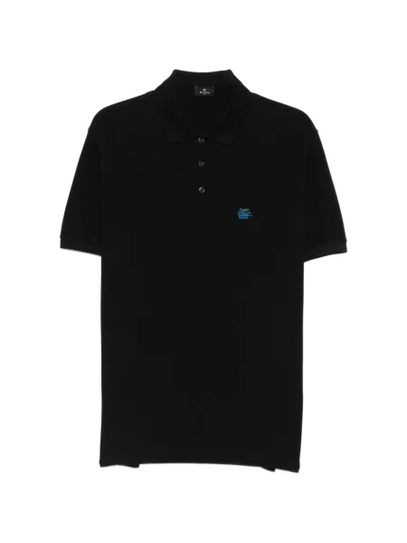 Tricou polo Etro cu broderie negru