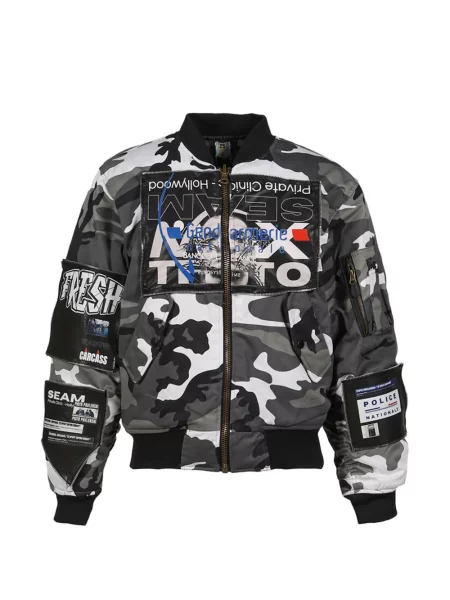 Яке тип бомбър Coucoubebe 75018 закърпени сиво