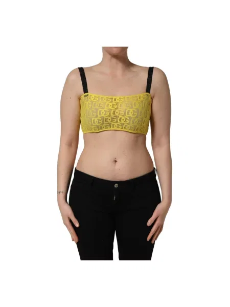 Top Dolce And Gabbana o skróconej długości żółty