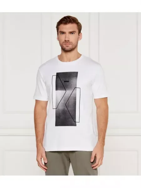 BOSS GREEN Tricou alb