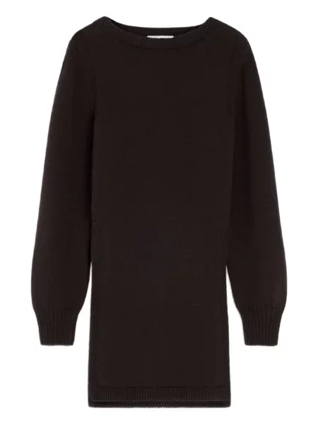 Pulover Lemaire cu decolteu rotund cu crăpătură maro