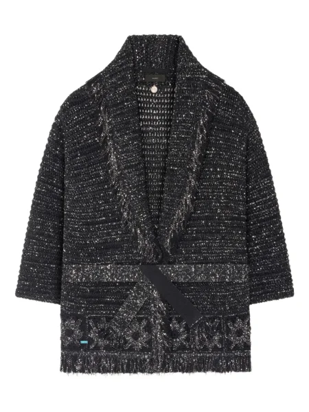 Cardigan Alanui cu paiete negru