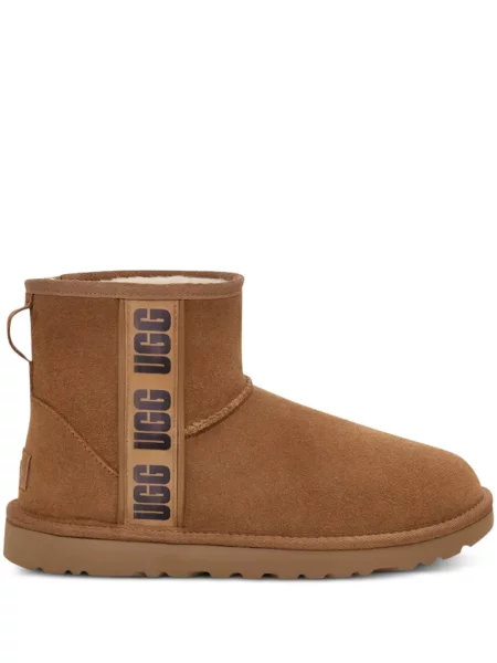 Cizme scurte Ugg din piele de căprioară clasici maro