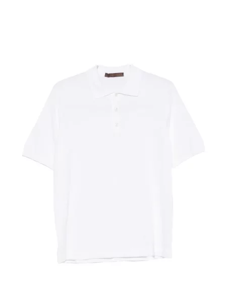 Scurt tricou polo Jeordie's alb