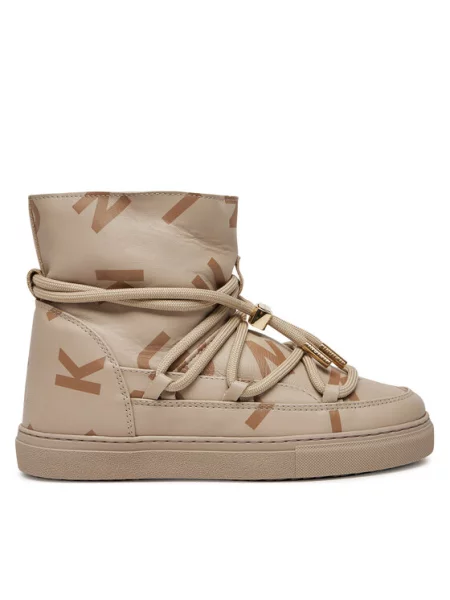 Кожаные дутики Inuikii бежевые