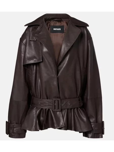 Geanta de piele Rotate maro