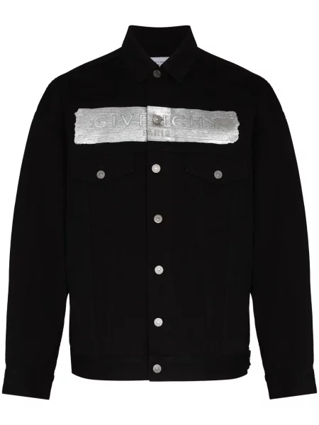 Geacă de blugi Givenchy cu imagine negru