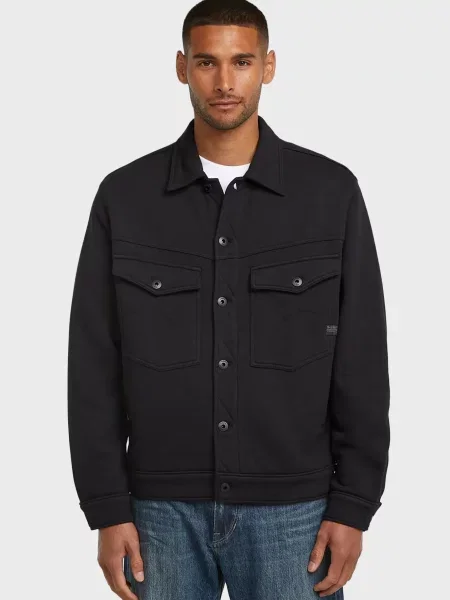 Джинсова куртка G-star Raw чорна