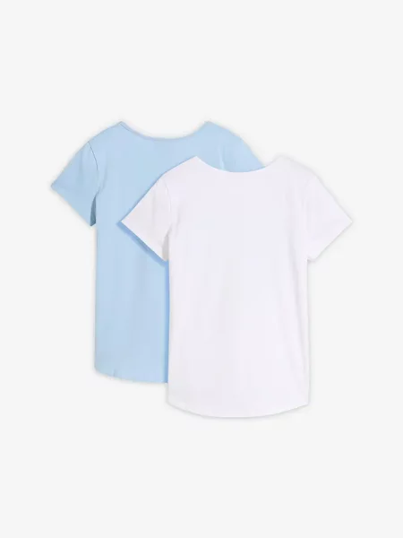 T-shirt 2 szt. organiczna niebieska