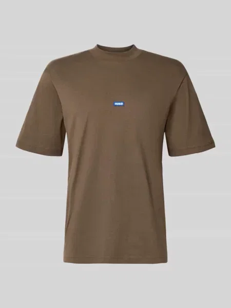 T-shirt o kroju regular fit z czystej bawełny model ‘NIEROS’ Hugo Blue