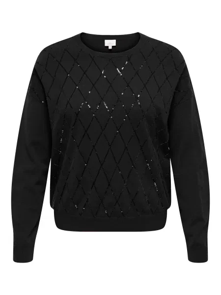 ONLY Carmakoma Pulover CARHALIFAX' crna