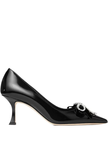 Pantofi cu toc Jimmy Choo cu funde negru