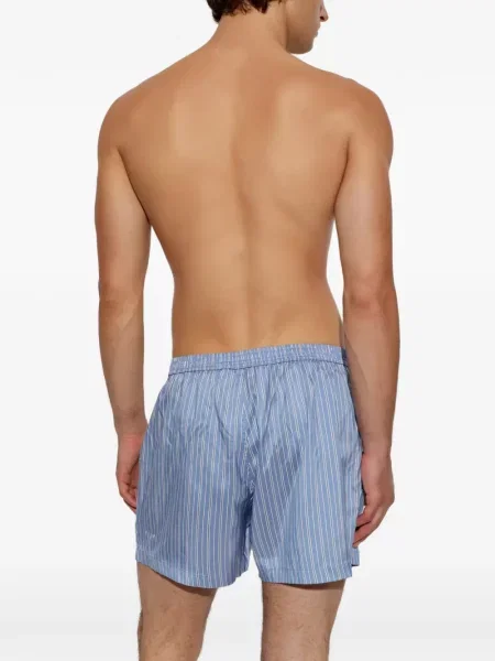 Pantaloni scurți Tom Ford de mătase albastru