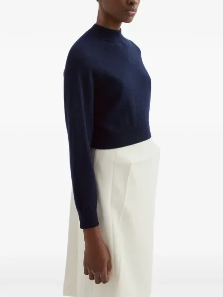 Пуловер Jil Sander изрязани синьо