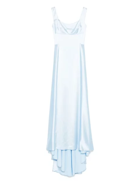 Rochie maxi Atu Body Couture din satin de costum albastru