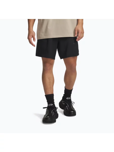 Pantaloni scurți de antrenament pentru bărbați Under Armour Unstoppable Woven Shorts black/black negru