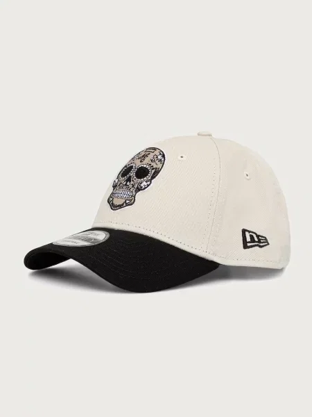 New Era czapka z daszkiem NE SKULL IVOBLK beżowa