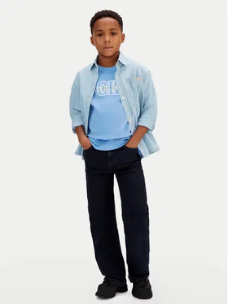 Dětské tričko Calvin Klein Jeans modré