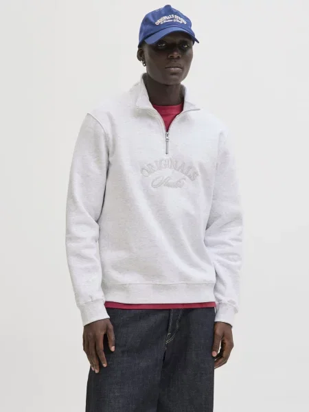 Jack & Jones Bluza Mężczyźni biały|szary M biała