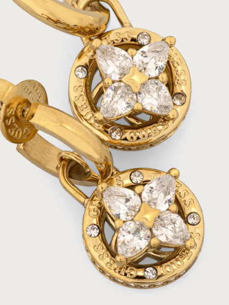 GUESS Cercei BLOOM galben auriu / auriu alb