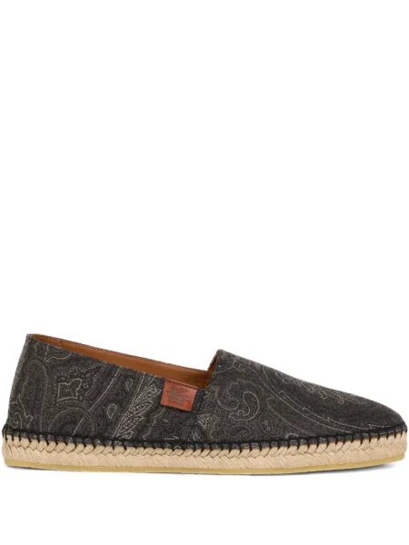 Espadrile Etro cu model paisley din jacard negru