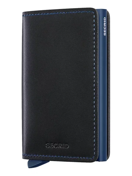 Secrid portofel de piele SO-Black-Navy negru