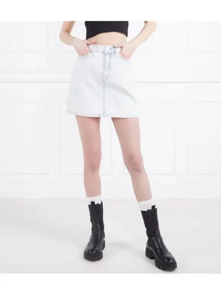 CALVIN KLEIN JEANS Szoknya | high rise kék