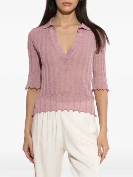 Dzianinowy top Akep różowy