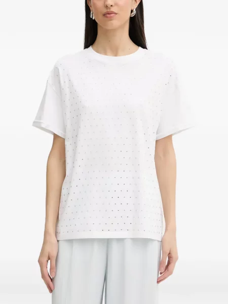 Scurt tricou Silvian Heach alb