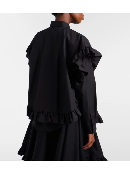 Bluză Noir Kei Ninomiya cu volane negru