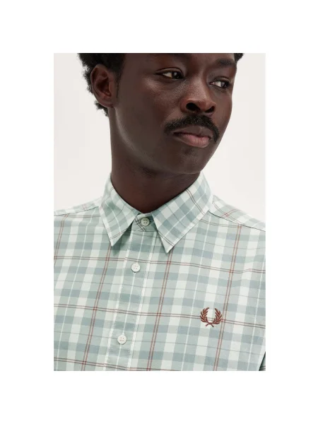 Kockovaná košeľa Fred Perry keper zelená