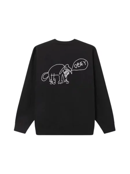 Bluza z kapturem Obey z kapturem z nadrukiem czarna