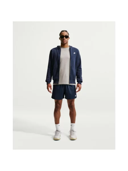 Bluza z kapturem Nike Club Fleece Full Zip granatowy XS niebieska