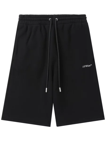 Pantaloni scurți Off-white cu autograf alb