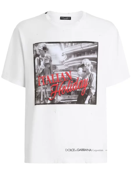 Tricou Dolce & Gabbana cu imagine alb