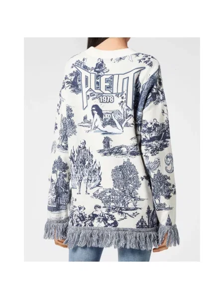Sweter Philipp Plein wełniany biały