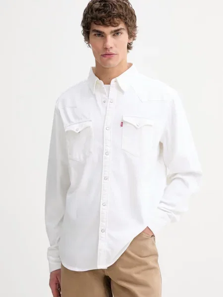 Jeans srajca Levi's BARSTOW WESTERN STANDARD bež