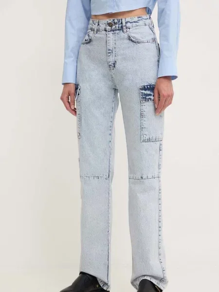 Džíny Answear Lab high waist modré