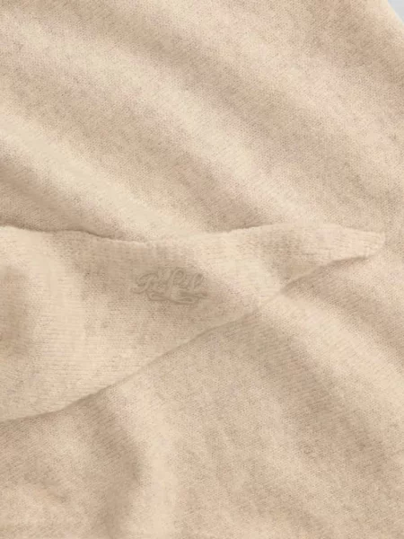 Szal z wełny z wyhaftowanym logo Lauren Ralph Lauren