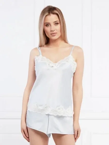 LAUREN RALPH LAUREN Szatén pizsama | Relaxed fit kék