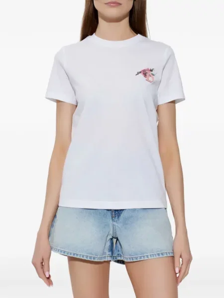 Tricou Diesel cu model floral alb