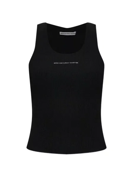 Top Alexander Wang tricotate cu imagine negru